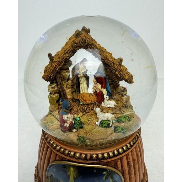 Roman Glitterdome Nativity Scene Musical Snow Globe 6" Tune: O Holy Night 2011 - Picture 3 of 14